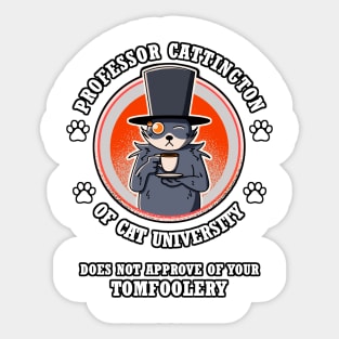 Cat Professor - ironic cat Sticker